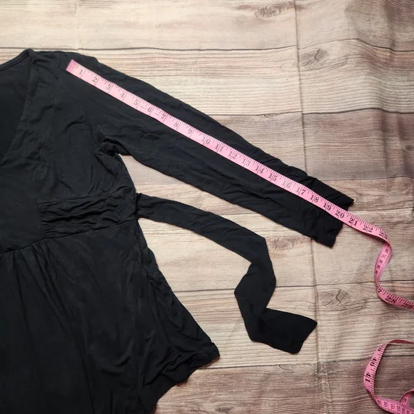 SOLD Mark Black Longsleeve Tie Back Blouse Top - Picture 5 of 7